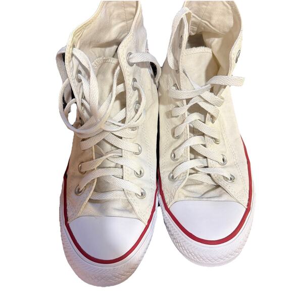 Converse Chuck Taylor All Star High Top White Canvas Sneakers Women’s 8 - Picture 4 of 8